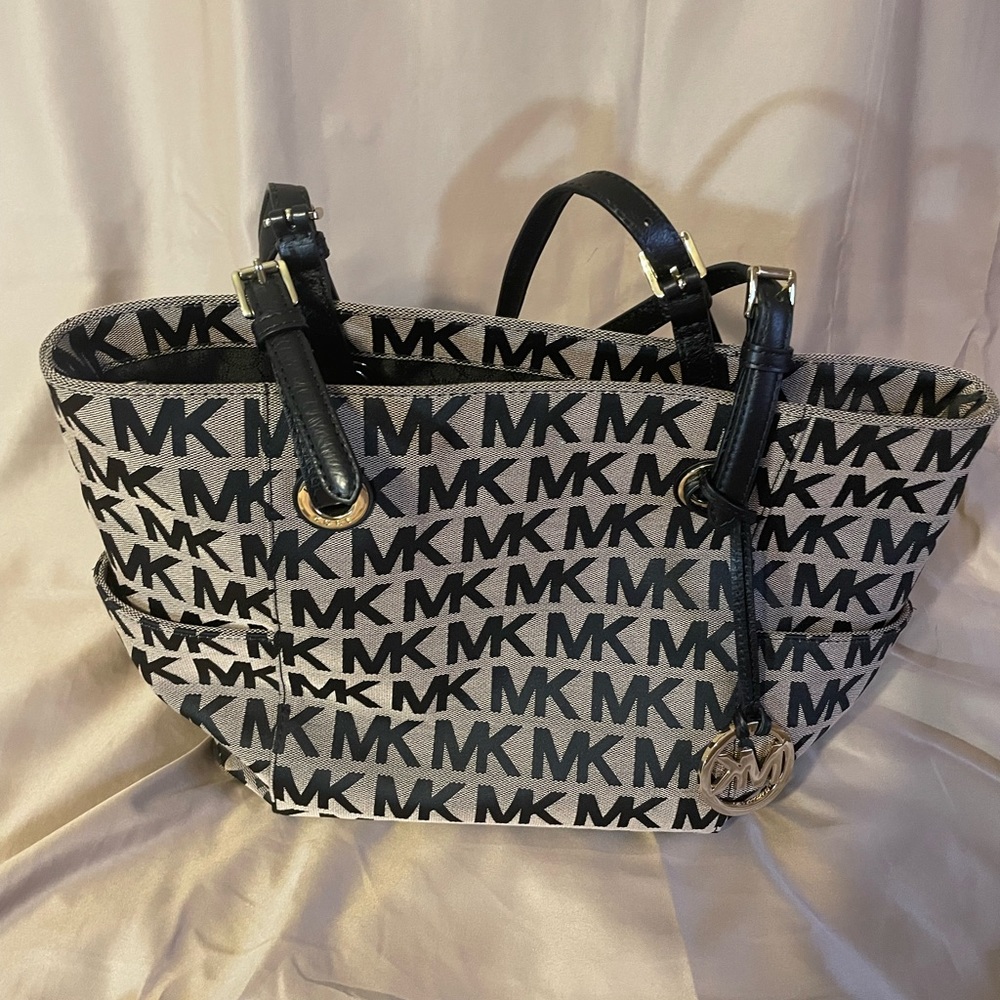 Michael Kors MK Canvas Logo Tote Bag